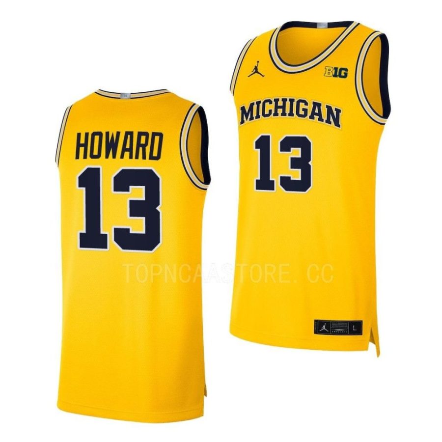 jett howard michigan wolverines 2022 23college basketball limitedmaize jersey scaled