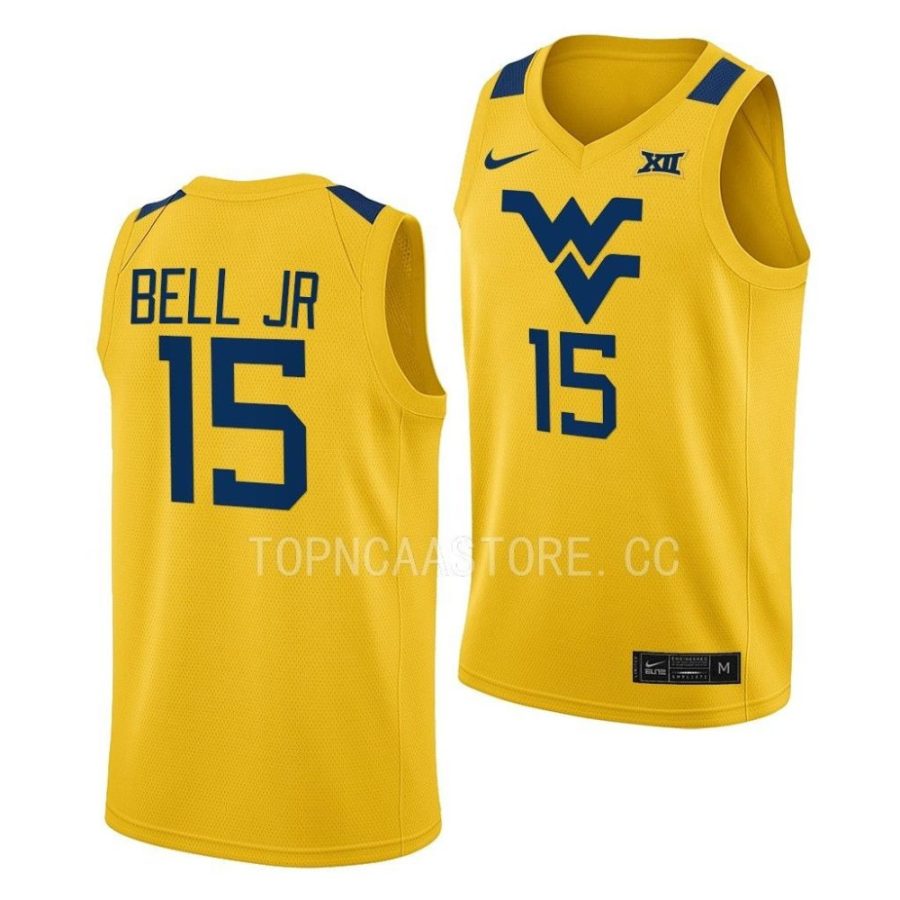 jimmy bell jr. west virginia mountaineers alternate basketball 2022 23 jersey scaled