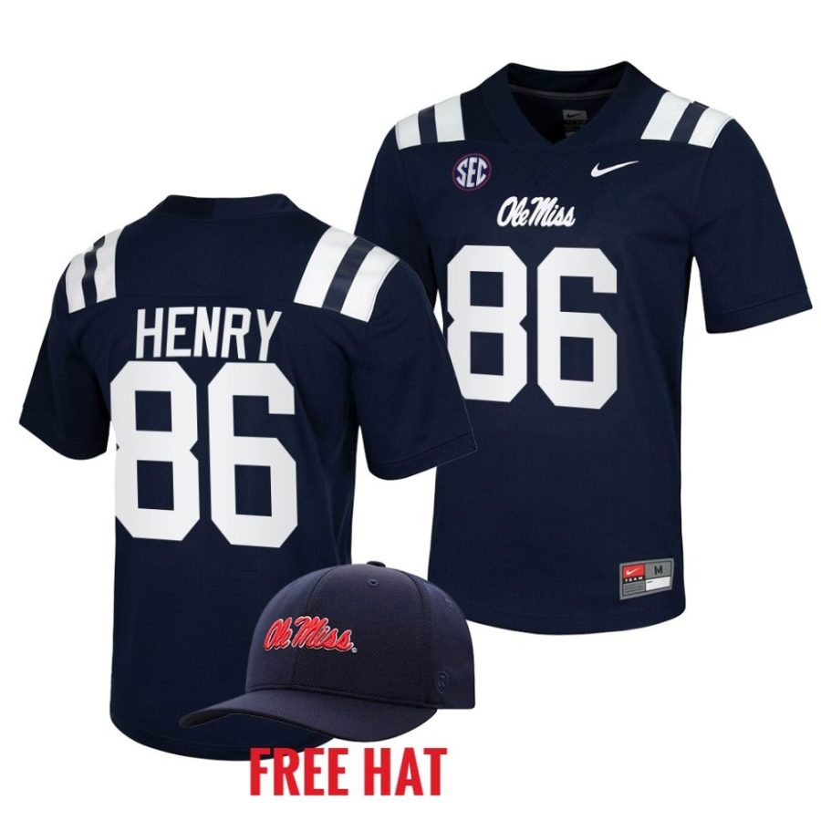 jj henry ole miss rebels navy untouchable game free hat jersey scaled