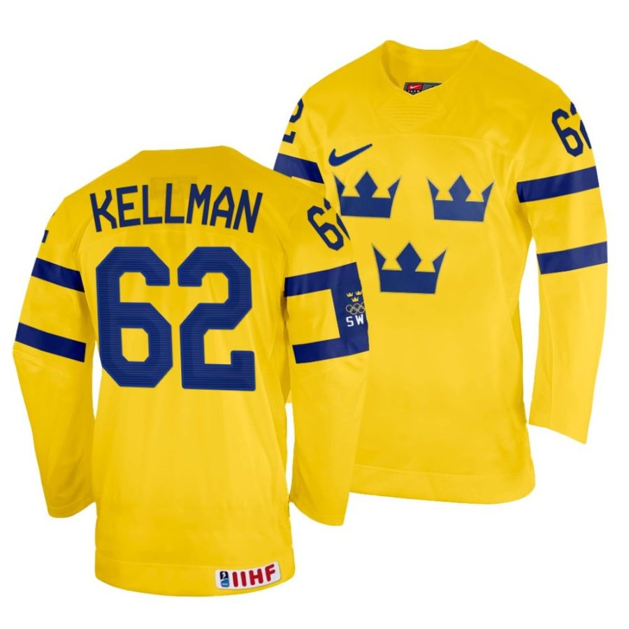 joel kellman home 2022 iihf world championship yellow jersey scaled