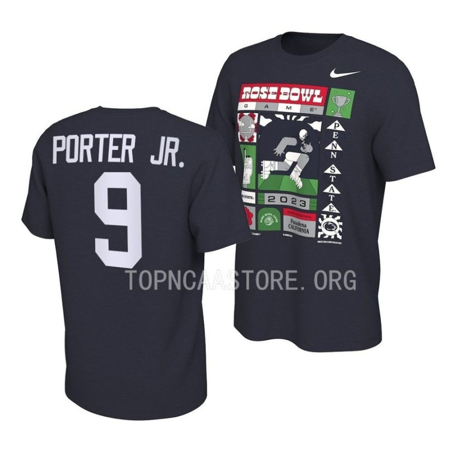 joey porter jr. illustrated 2023 rose bowl navy shirt scaled