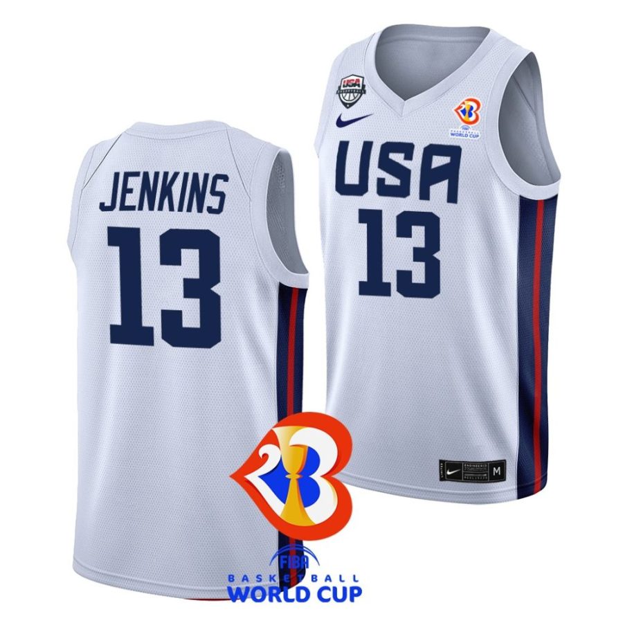 john jenkins usa 2023 fiba basketball world cup white home jersey scaled