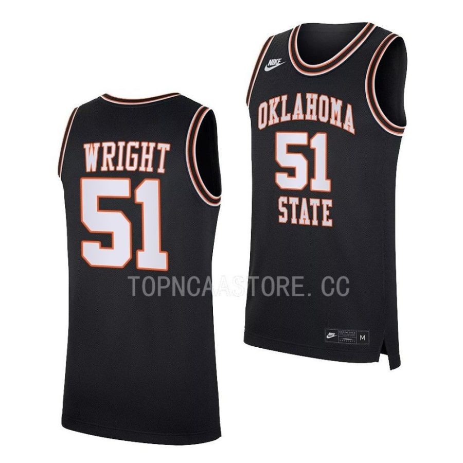 john michael wright osu cowboys 2022 23retro basketball replicablack jersey scaled