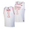 johnny davis white college basketball wisconsin badgers jersey scaled