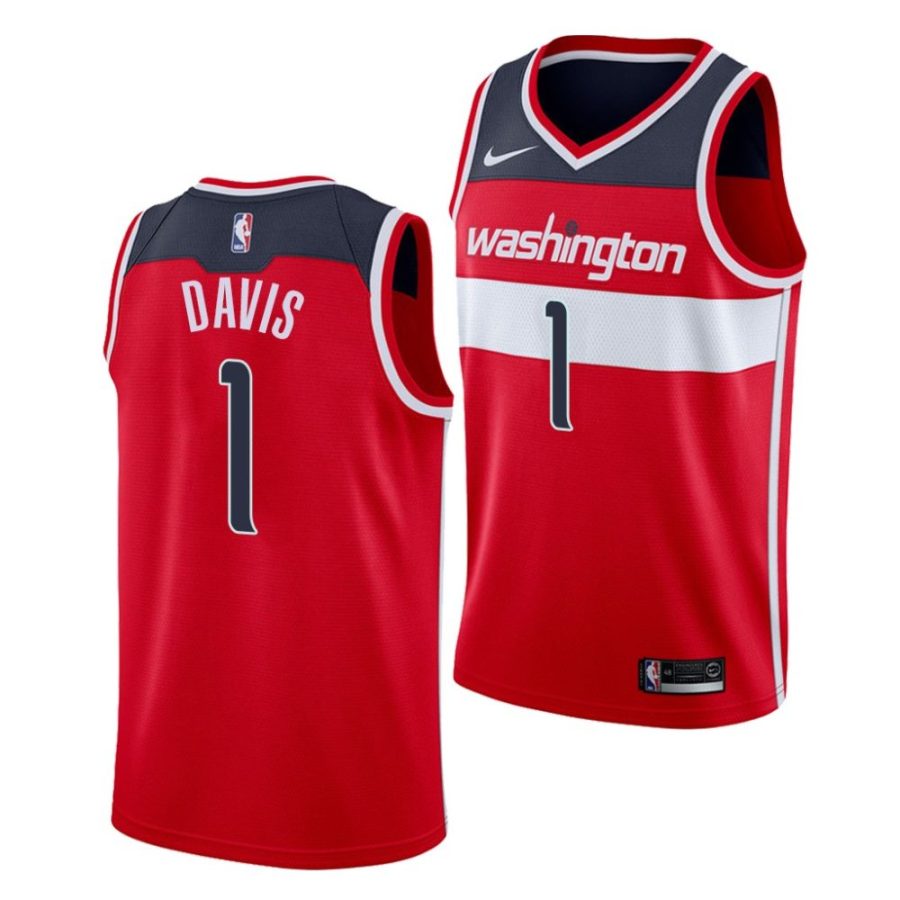 johnny davis wizards 2022 nba draft red icon edition wisconsin badgers jersey scaled