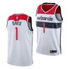 johnny davis wizards 2022 nba draft white association edition wisconsin badgers jersey scaled