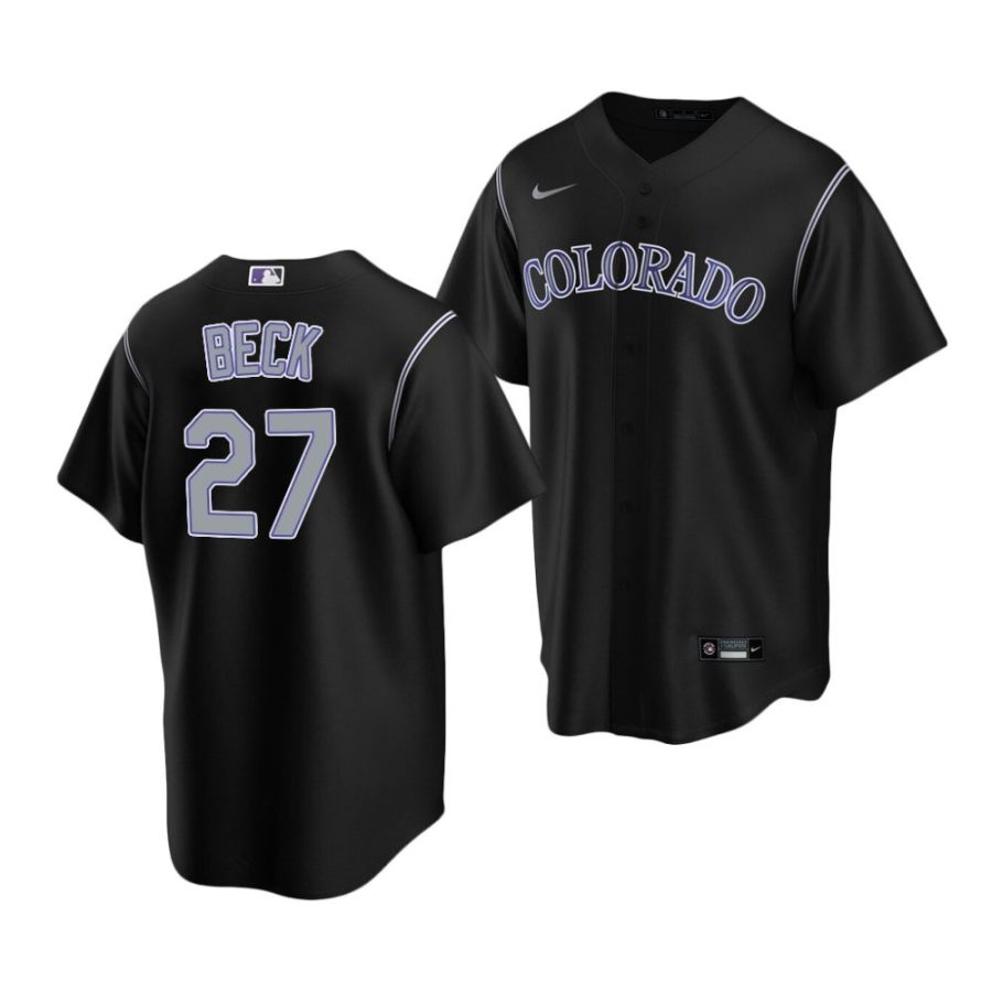 jordan beck rockies alternate 2022 mlb draft replica black jersey scaled