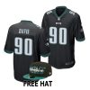 jordan davis philadelphia eagles 2022 nfl draft game men black jersey scaled