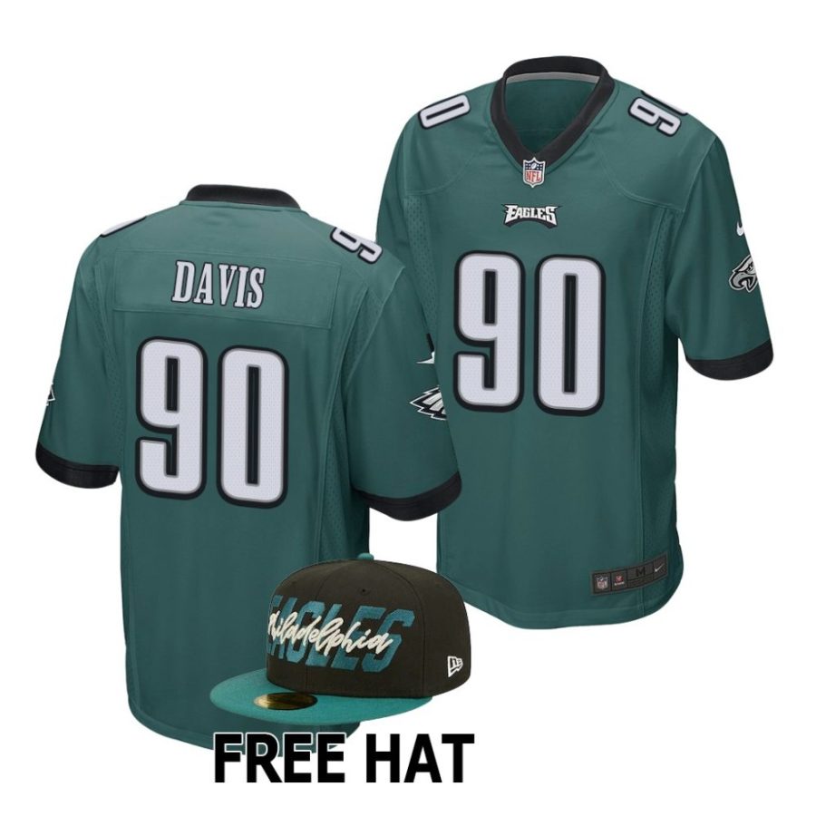 jordan davis philadelphia eagles 2022 nfl draft game men green jersey scaled