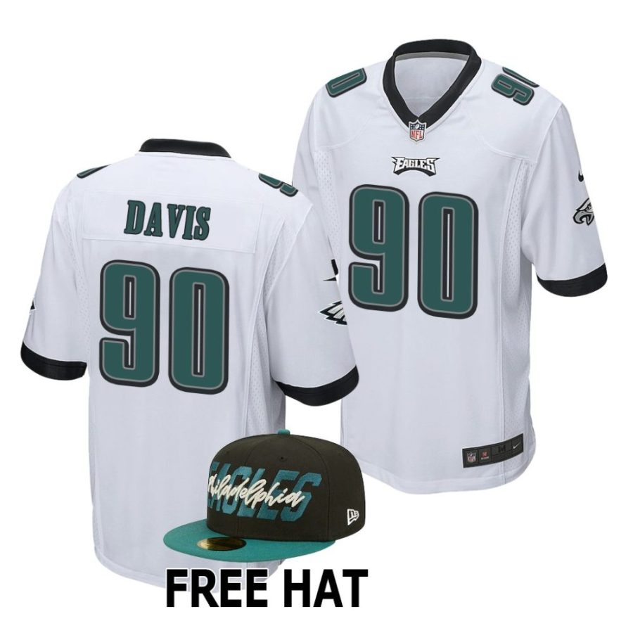 jordan davis philadelphia eagles 2022 nfl draft game men white jersey scaled