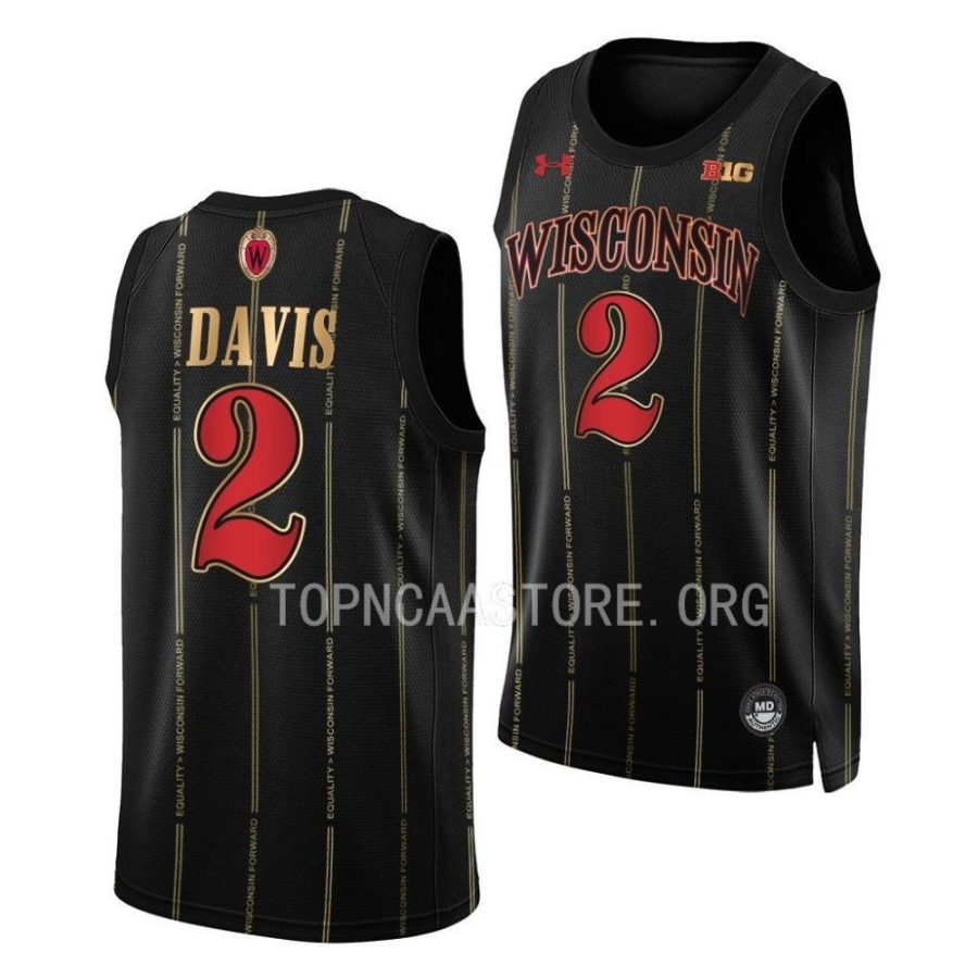 jordan davis wisconsin badgers by the players 2022 23 alternate basketball jersey scaled