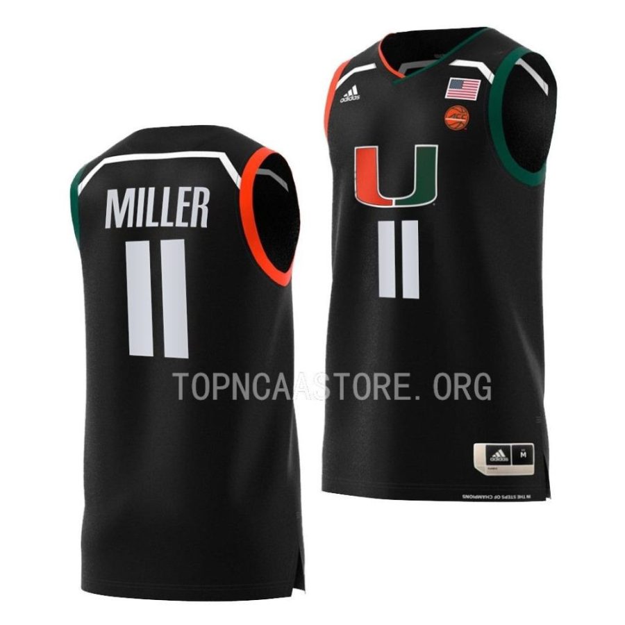 jordan miller miami hurricanes replica basketball swingmanblack jersey scaled