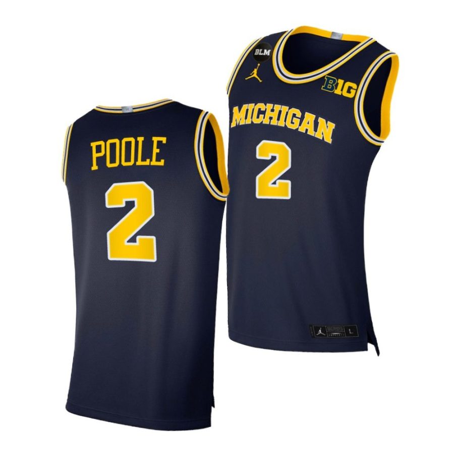 jordan poole michigan wolverines college basketball limitednavy jersey scaled