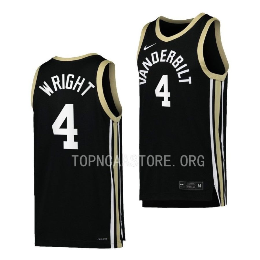 jordan wright vanderbilt commodores replica basketball black jersey scaled