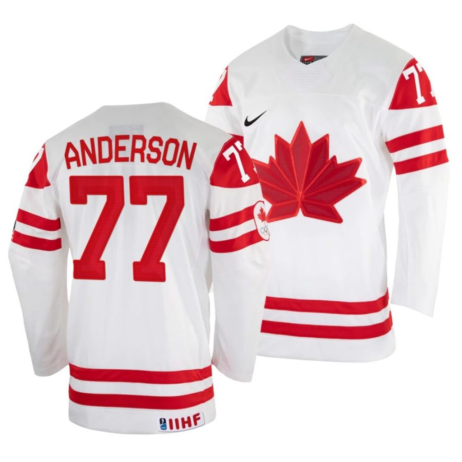 josh anderson home 2022 iihf world championship white jersey scaled