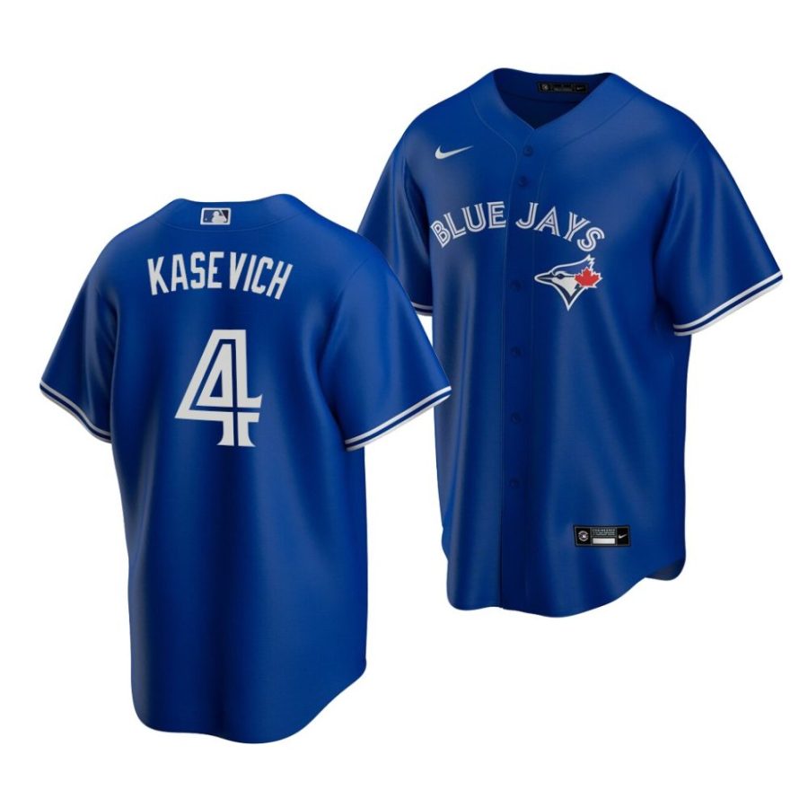 josh kasevich blue jays alternate 2022 mlb draft replica royal jersey scaled