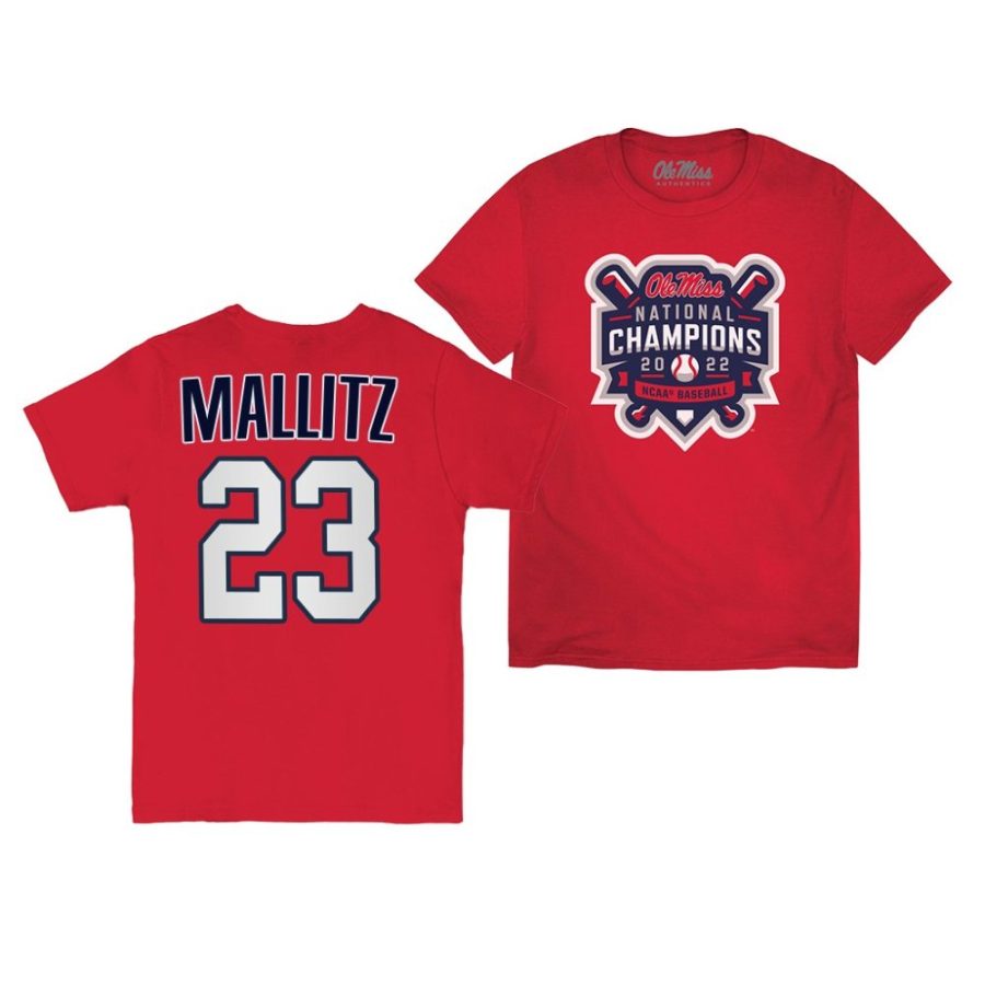 josh mallitz official logo 2022 college world series champions red shirt scaled