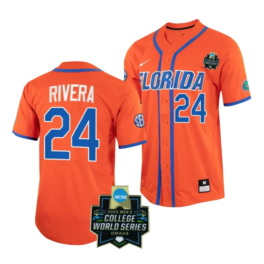 josh rivera florida gators orangencaa 2023 college world series menbaseball jersey scaled