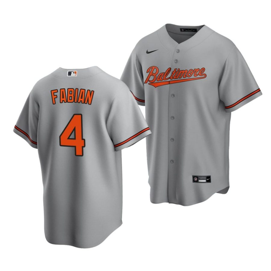 jud fabian orioles road 2022 mlb draft replica gray jersey scaled