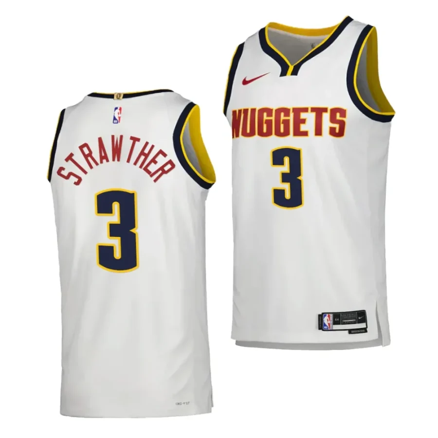 julian strawther nuggets 2023 nba draft white association edition men jersey scaled