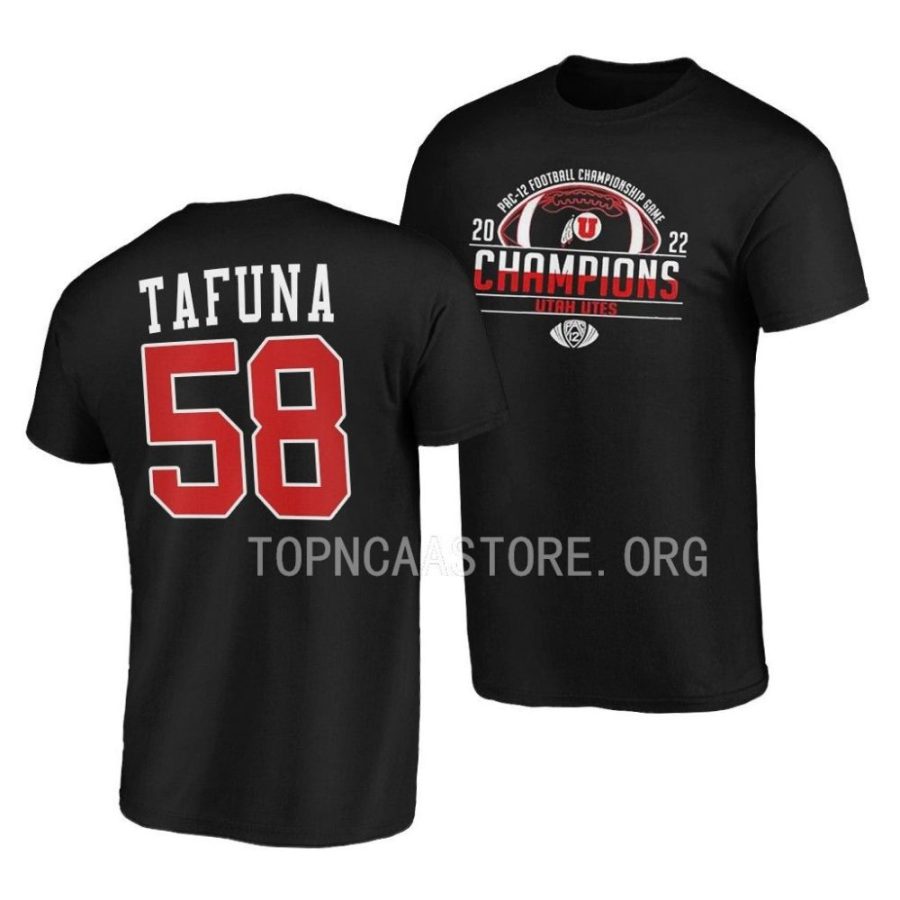 junior tafuna 2022 pac 12 football championship black t shirts scaled