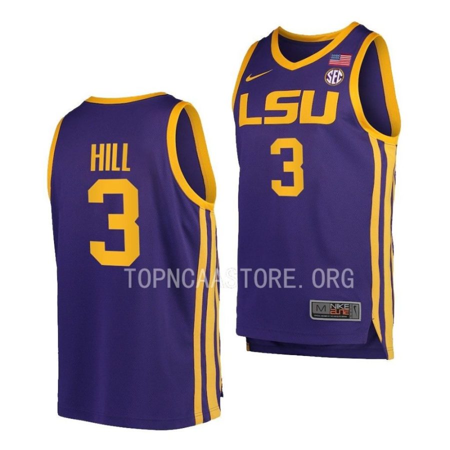 justice hill lsu tigers 2022 23college basketball replicapurple jersey scaled