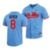 justin bench ole miss rebels 2022college baseball menfull button jersey 0 scaled
