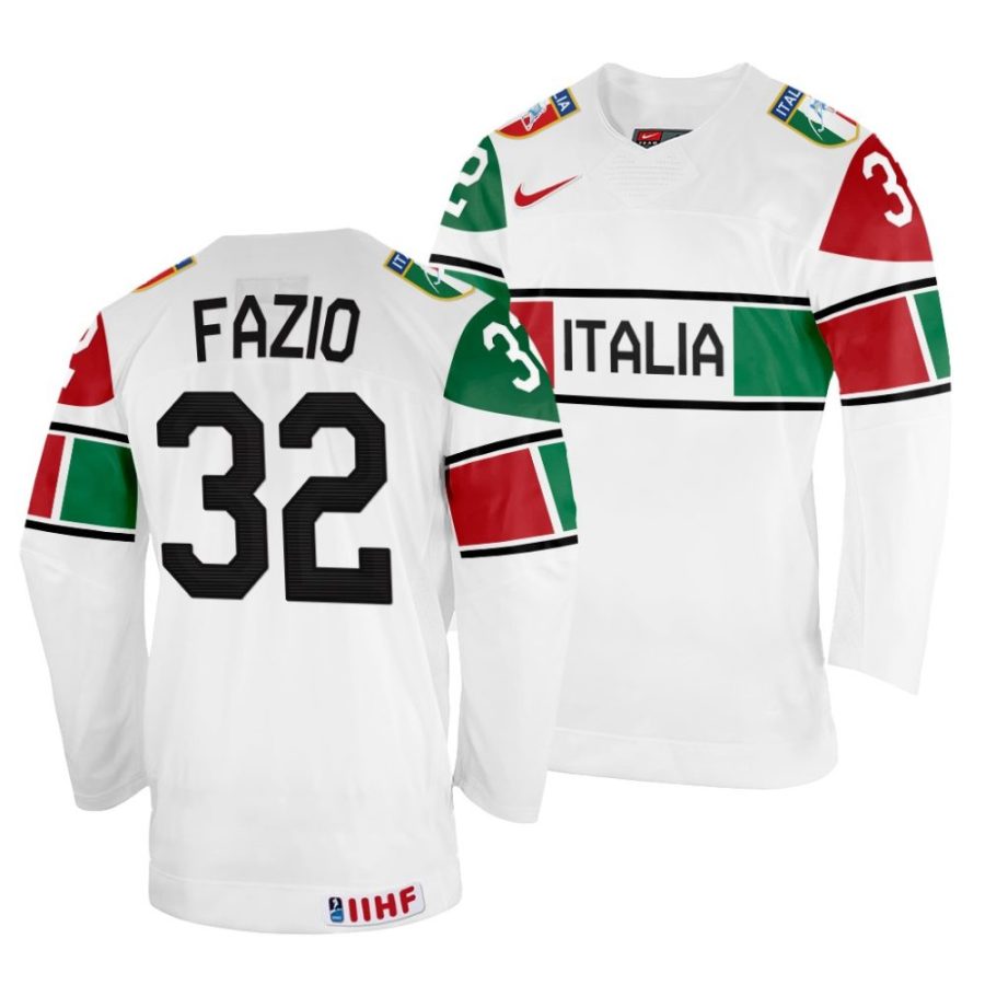 justin fazio white 2022 iihf world championship italy home jersey scaled