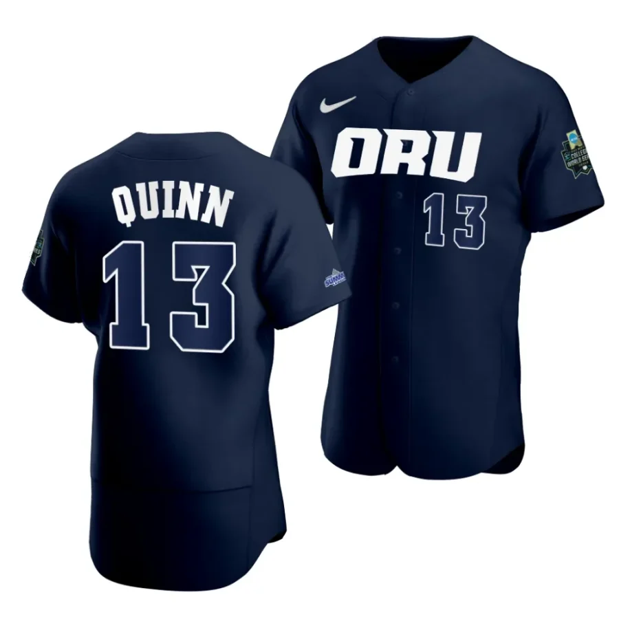 justin quinn oral roberts golden eagles 2023 college world series menncaa baseball jersey scaled