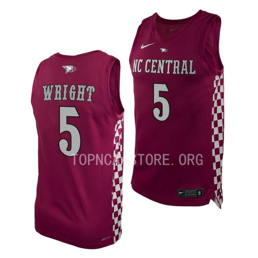 justin wright nc central eagles college basketball 2022 23 replica jersey scaled