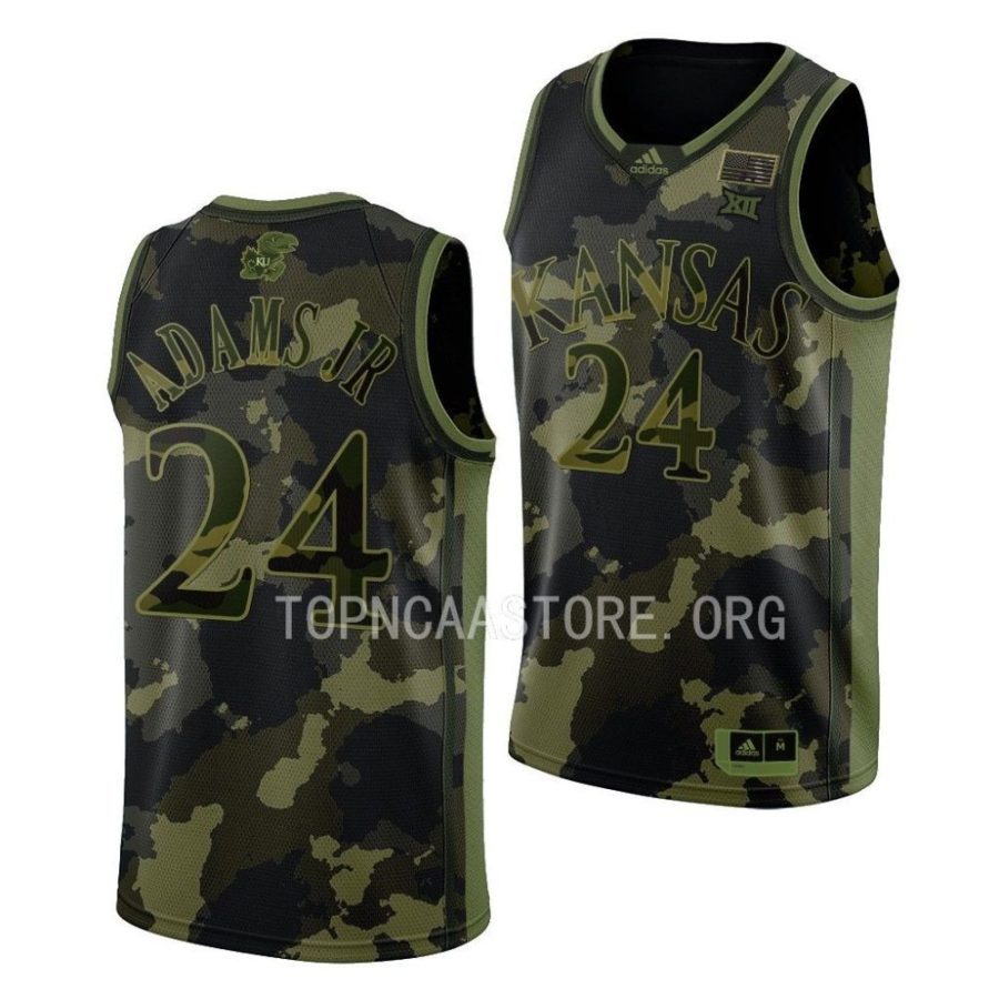 k.j. adams jr. kansas jayhawks 2023 salute to service basketball jersey scaled