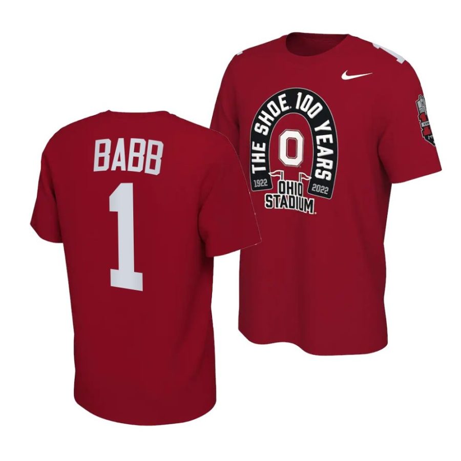 kamryn babb 1922 2022 the shoe 100th anniversary scarlet shirt scaled