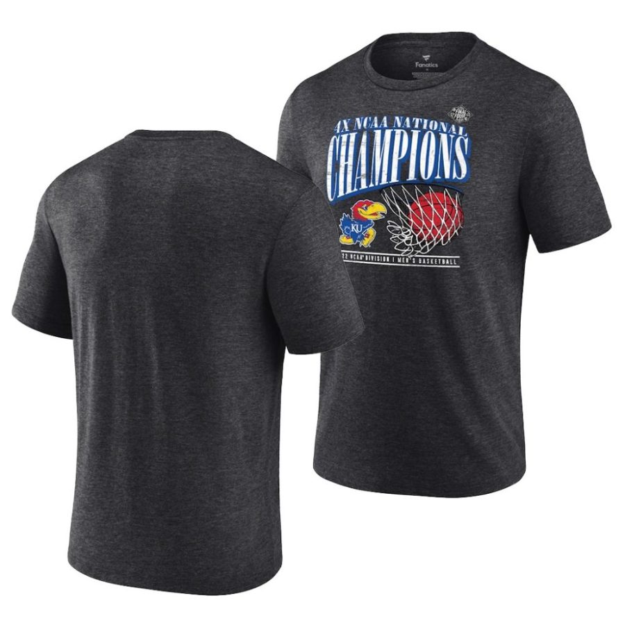 kansas jayhawks charcoal 2022 ncaa national champions tri blend men t shirt scaled