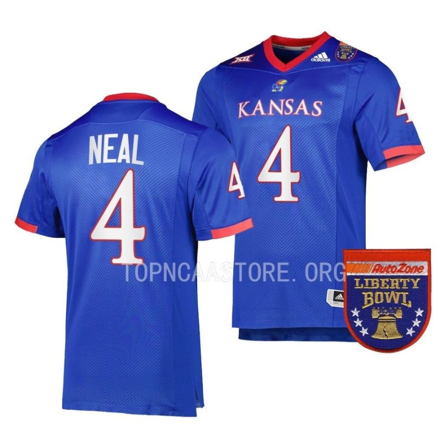 kansas jayhawks devin neal royal 2022 liberty bowl college football jersey scaled