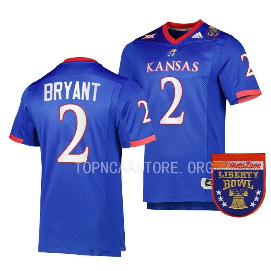 kansas jayhawks jacobee bryant royal 2022 liberty bowl college football jersey scaled