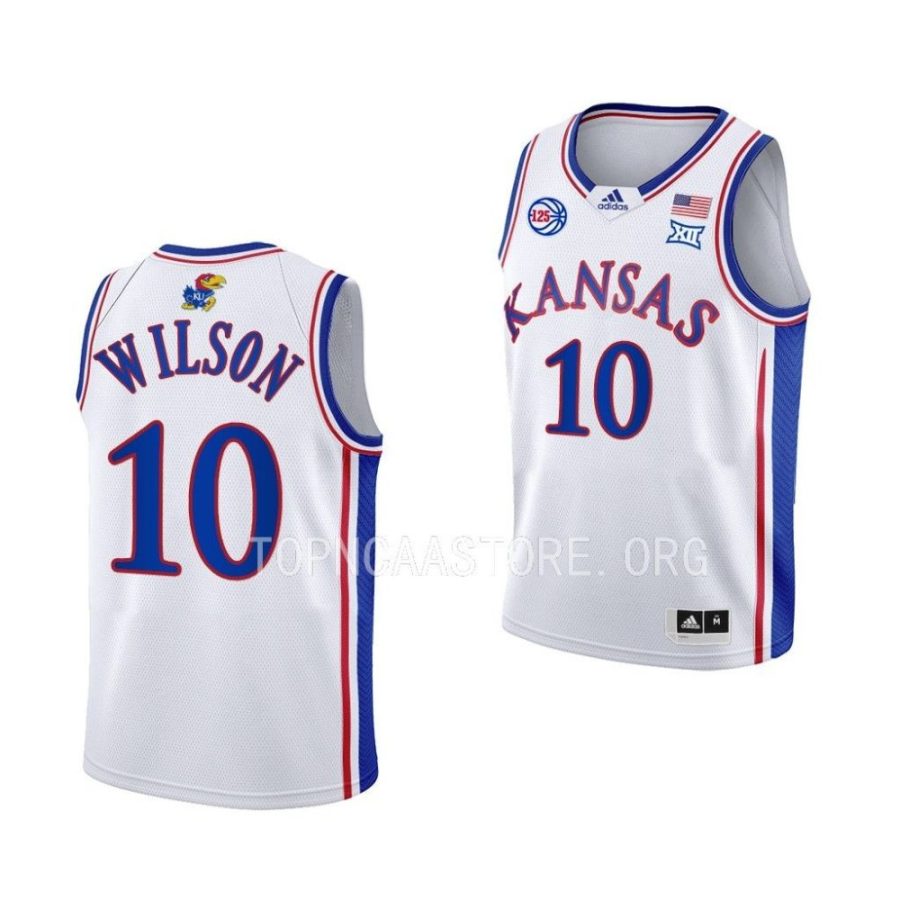 kansas jayhawks jalen wilson white college basketball youth jersey scaled