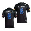 kansas jayhawks jalon daniels black 2023alternate football replica jersey scaled