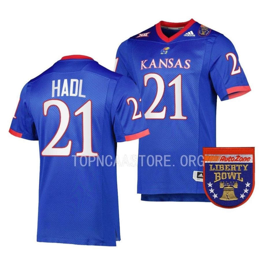 kansas jayhawks john hadl royal 2022 liberty bowl college football jersey scaled