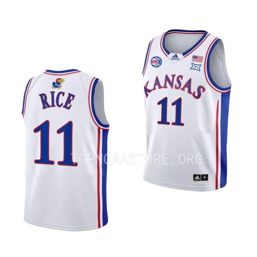 kansas jayhawks m.j. rice white college basketball youth jersey scaled