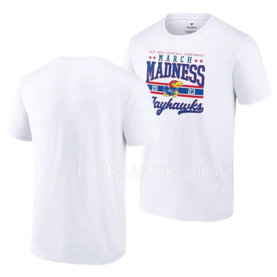 kansas jayhawks white 2023 ncaa march madness mens basketball tournament men t shirt scaled