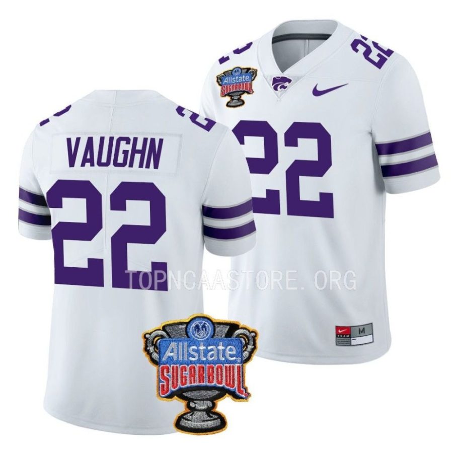 kansas state wildcats deuce vaughn white 2022 sugar bowl college football jersey scaled