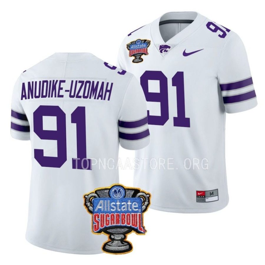 kansas state wildcats felix anudike uzomah white 2022 sugar bowl college football jersey scaled