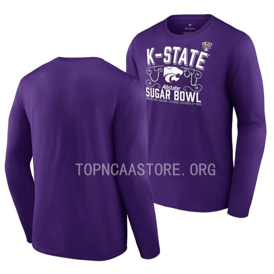 kansas state wildcats purple 2022 sugar bowl long sleevegameday stadium men t shirt scaled