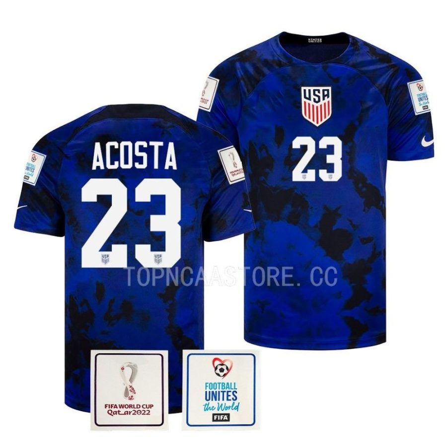 kellyn acosta blue fifa world cup 2022qatar usmnt jersey scaled