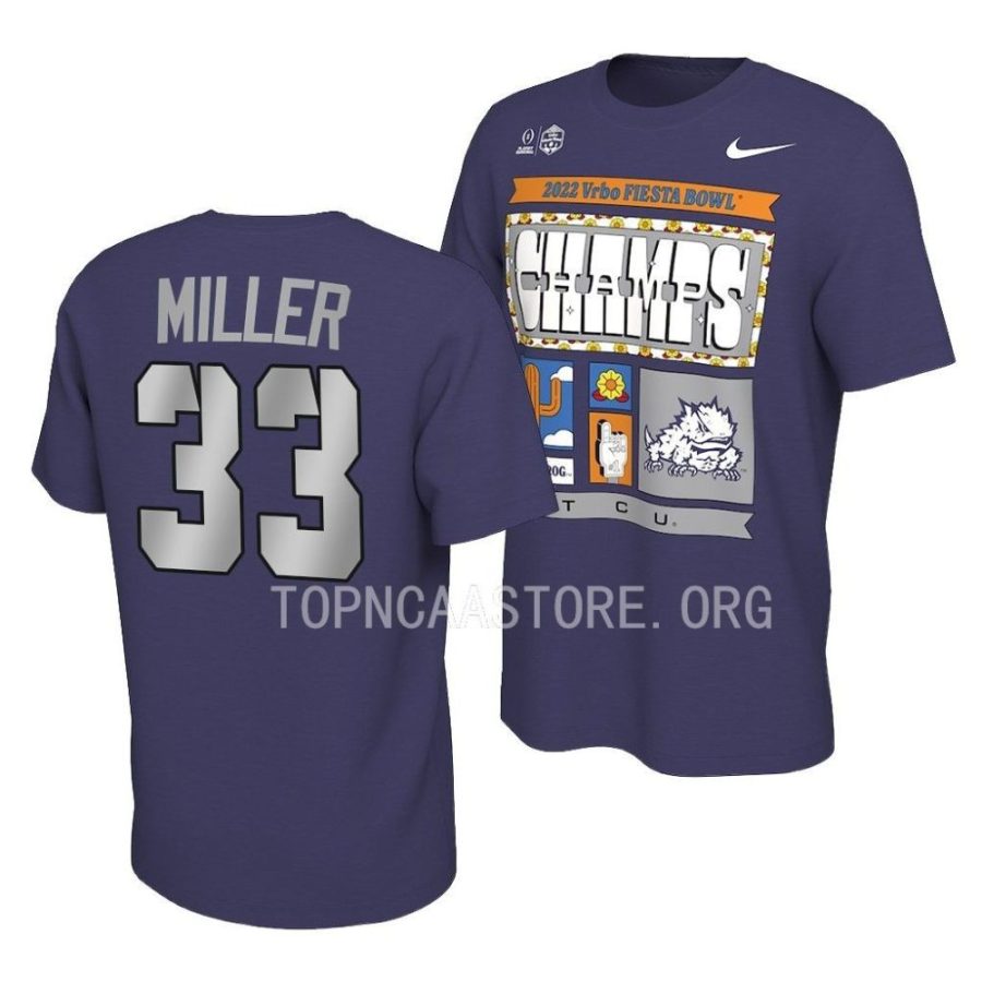 kendre miller purple 2022 fiesta bowl champions locker room t shirt scaled
