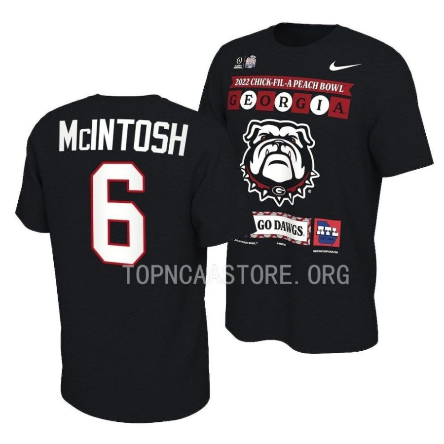 kenny mcintosh black 2022 peach bowl college football playoff t shirts scaled