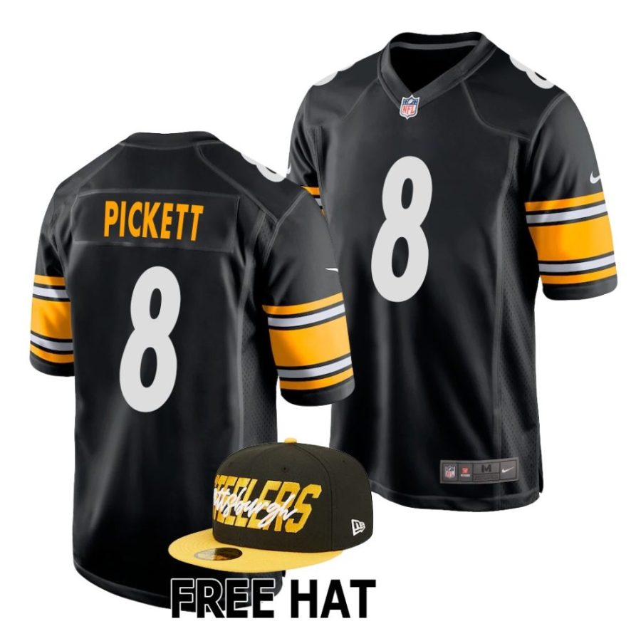 kenny pickett pittsburgh steelers 2022 nfl draft game men black jersey scaled