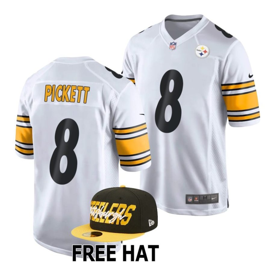 kenny pickett pittsburgh steelers 2022 nfl draft game men white jersey scaled