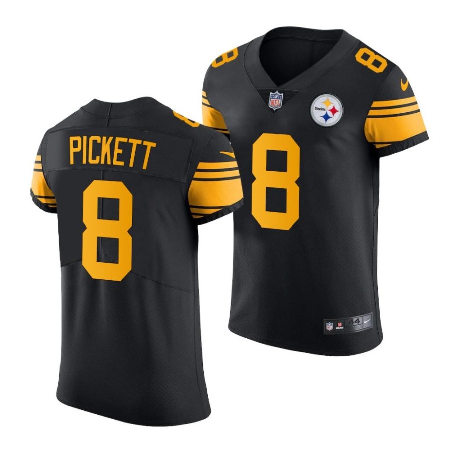 kenny pickett pittsburgh steelers 2022 nfl draft vapor elite men black jersey scaled