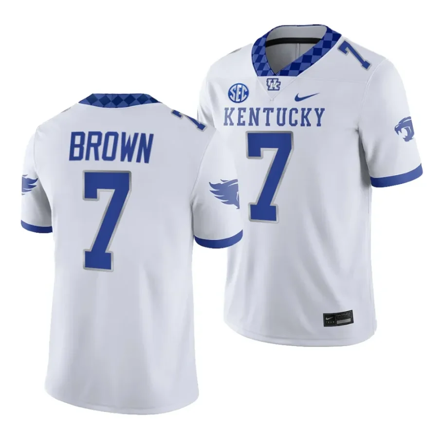 kentucky wildcats barion brown white 2023college football game jersey scaled